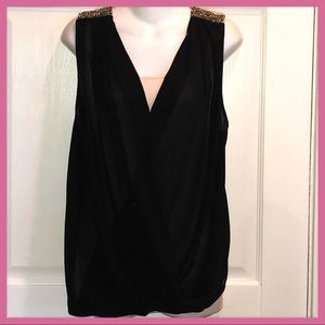 🦋 NWT Miss Me Size Large Sheer Wrap Front Top 🦋